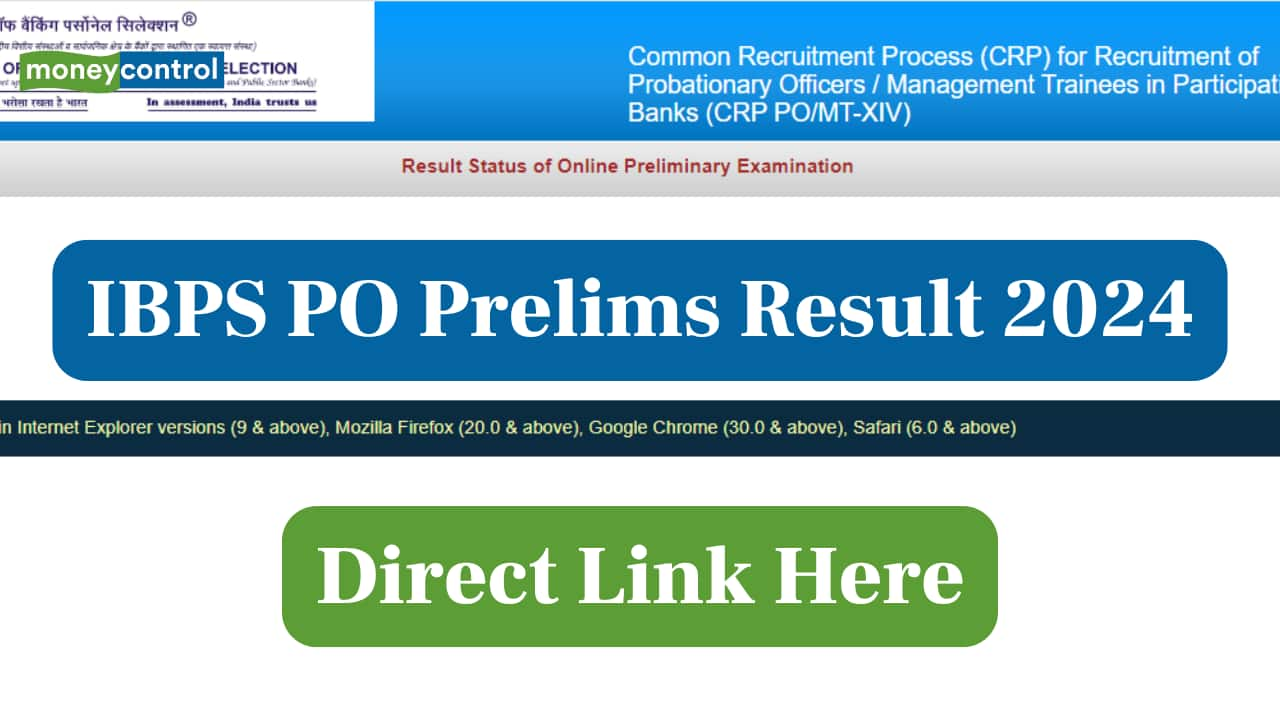 IBPS PO Prelims Result 2024 released @ ibps.in; direct link here