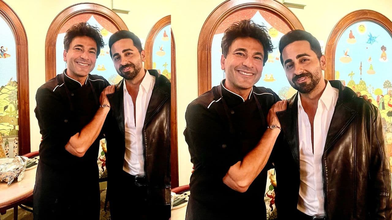 Chef Vikas Khanna hosts Ayushmann Khurrana in his restaurant, writes 'served him the same dishes, I served SRK'
