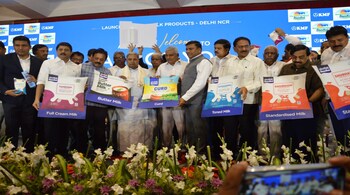 Karnataka Chief Minister Siddaramaiah on Thursday launched the Karnataka Milk Federation's (KMF) Nandini brand milk products in the Delhi-NCR market