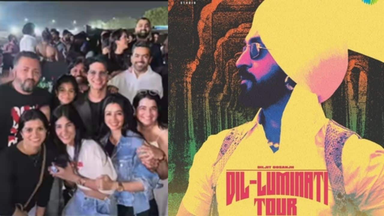 Dulquer Salmaan enjoys Diljit Dosanjh’s Dil-Luminati concert in Hyderabad