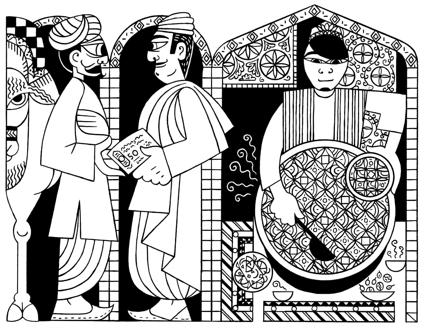 Trust and Trade (Illustration by Cheyenne Olivier in Chhaunk)