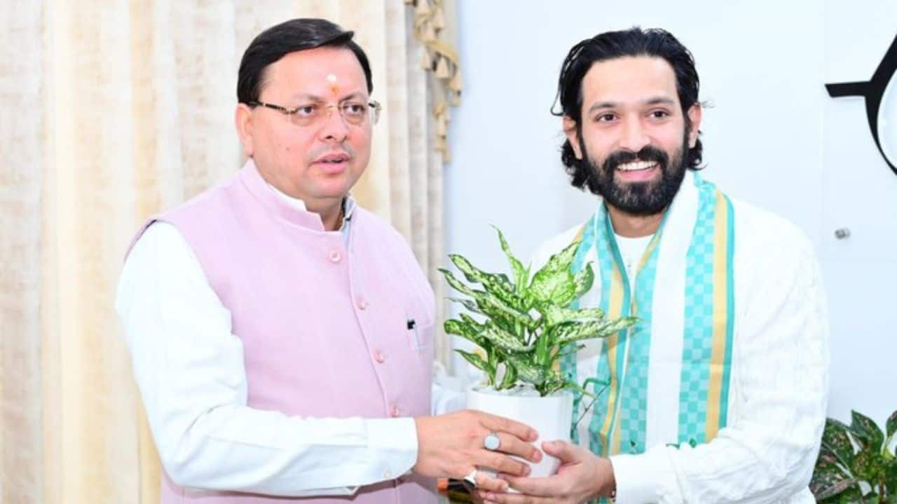 Uttarakhand CM Pushkar Singh Dhami meets The Sabarmati Report actor Vikrant Massey