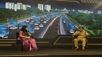 Joint Commissioner of Police (Traffic) MN Anucheth was speaking at the CNBC TV18 - Moneycontrol Global AI Conclave, moderated by Moneycontrol Deputy Executive Editor Chandra R Srikanth, in Bengaluru on November 22.
