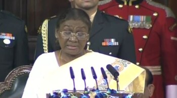 President Droupadi Murmu addressing the Parliament.