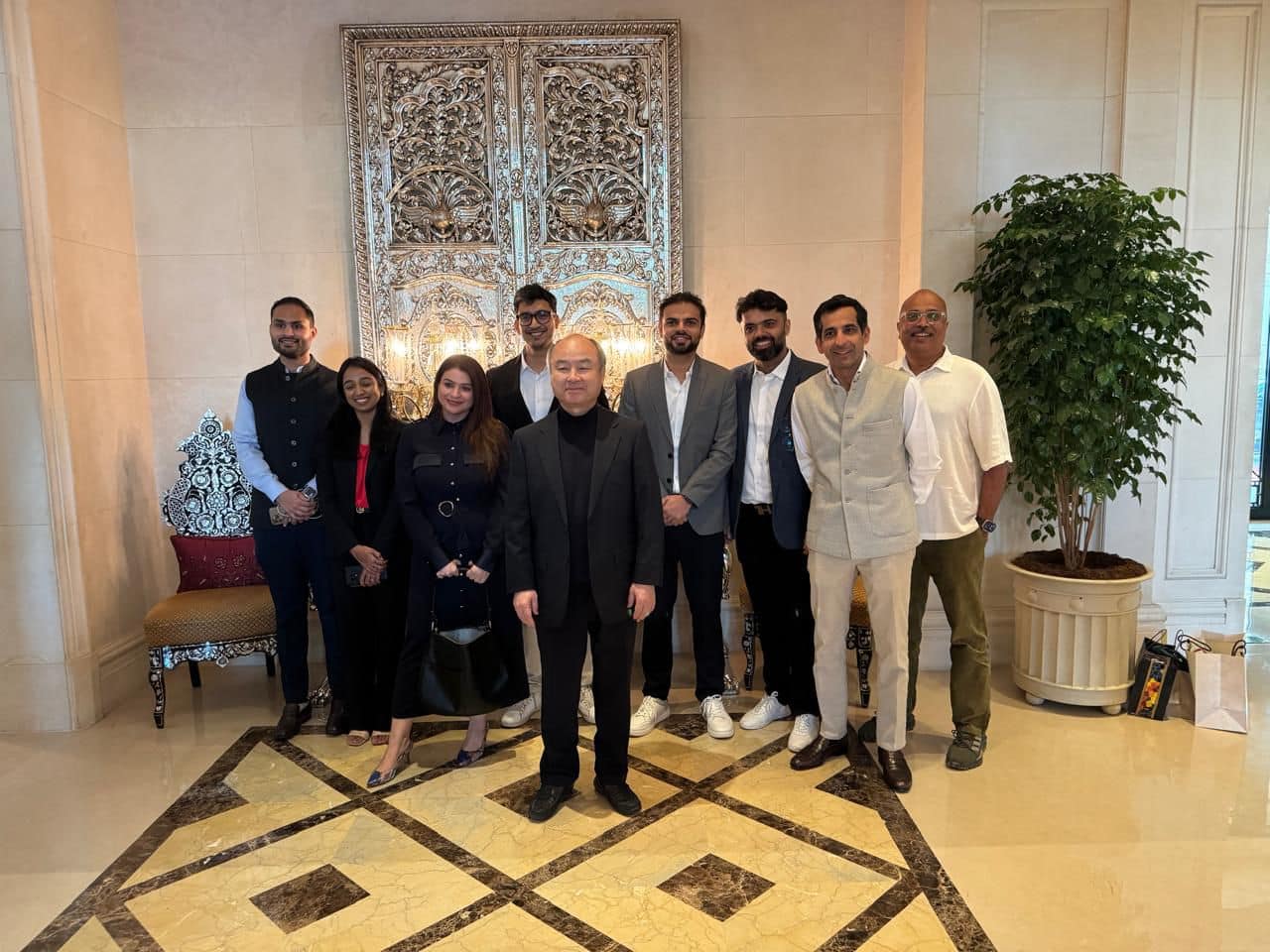 SoftBank chief Masayoshi Son with SoftBank India team 