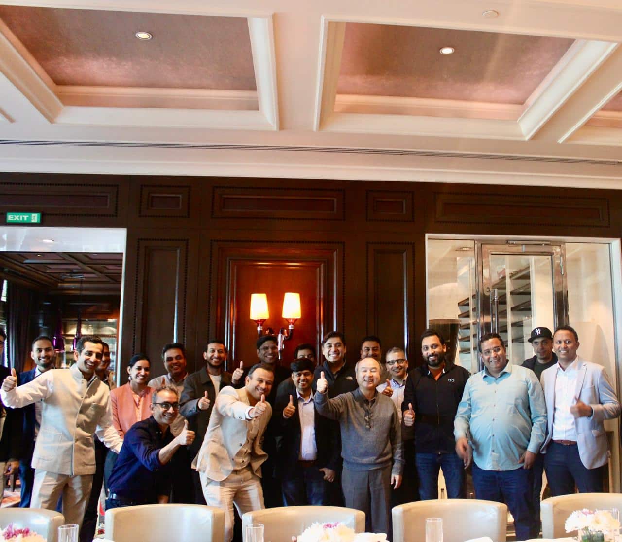 Masa with portfolio company founders in New Delhi's The Leela on November 27