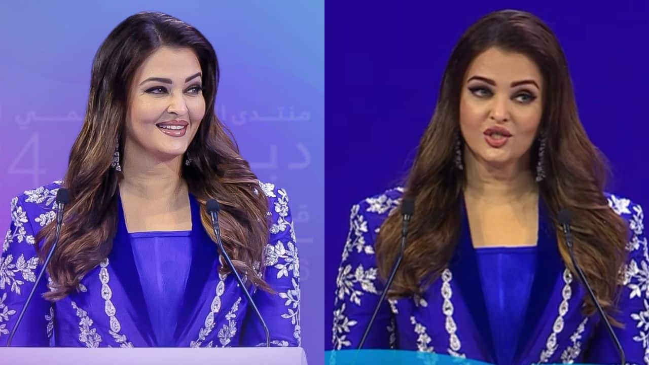 Aishwarya Rai Bachchan stuns in a blue gown at the Global Women's Forum in Dubai