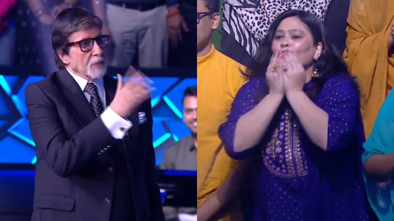 KBC 16: Amitabh Bachchan’s hilarious response to a female fan from the studio audience showering him with flying kisses