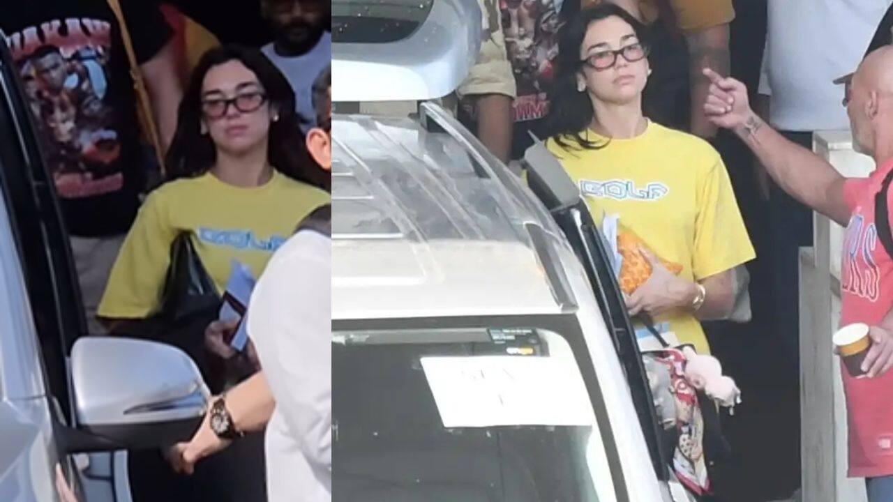 Dua Lipa arrives in India ahead of her Mumbai concert, Paps tell her "Dua main yaad rakhna"