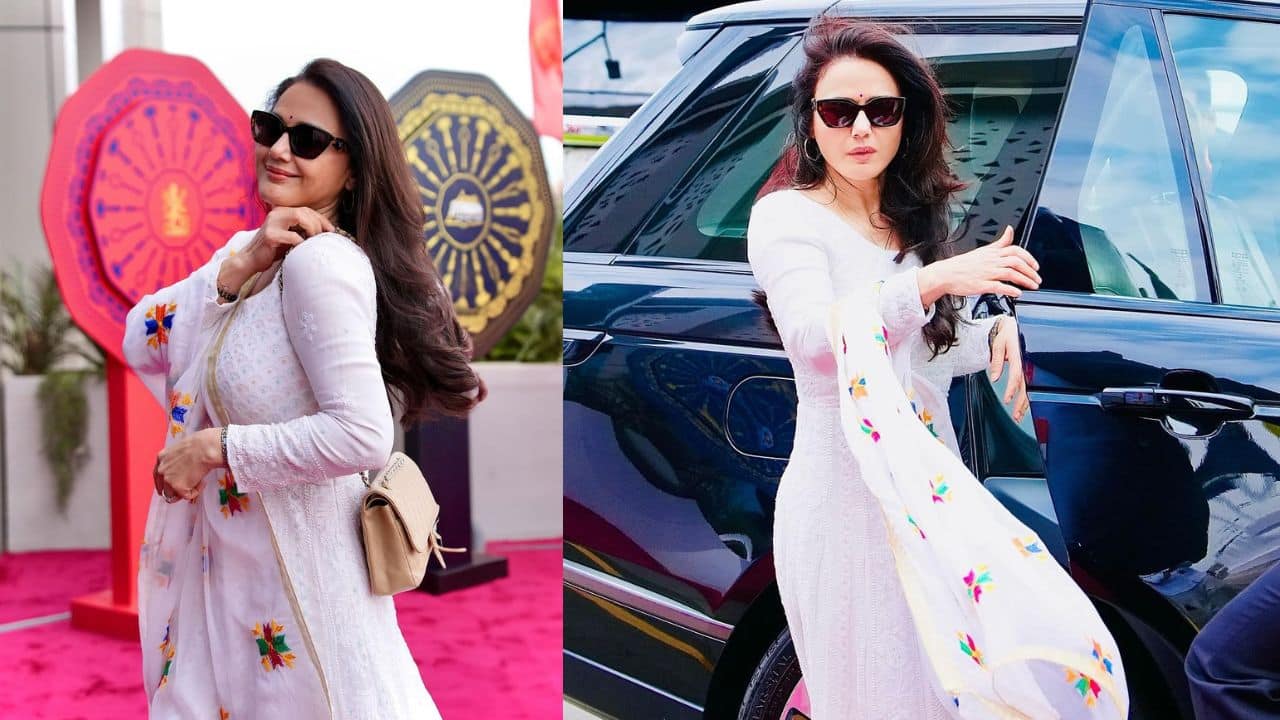 Preity Zinta stuns in a white Anarkali while attending the IPL 2025 auction in Jeddah, see