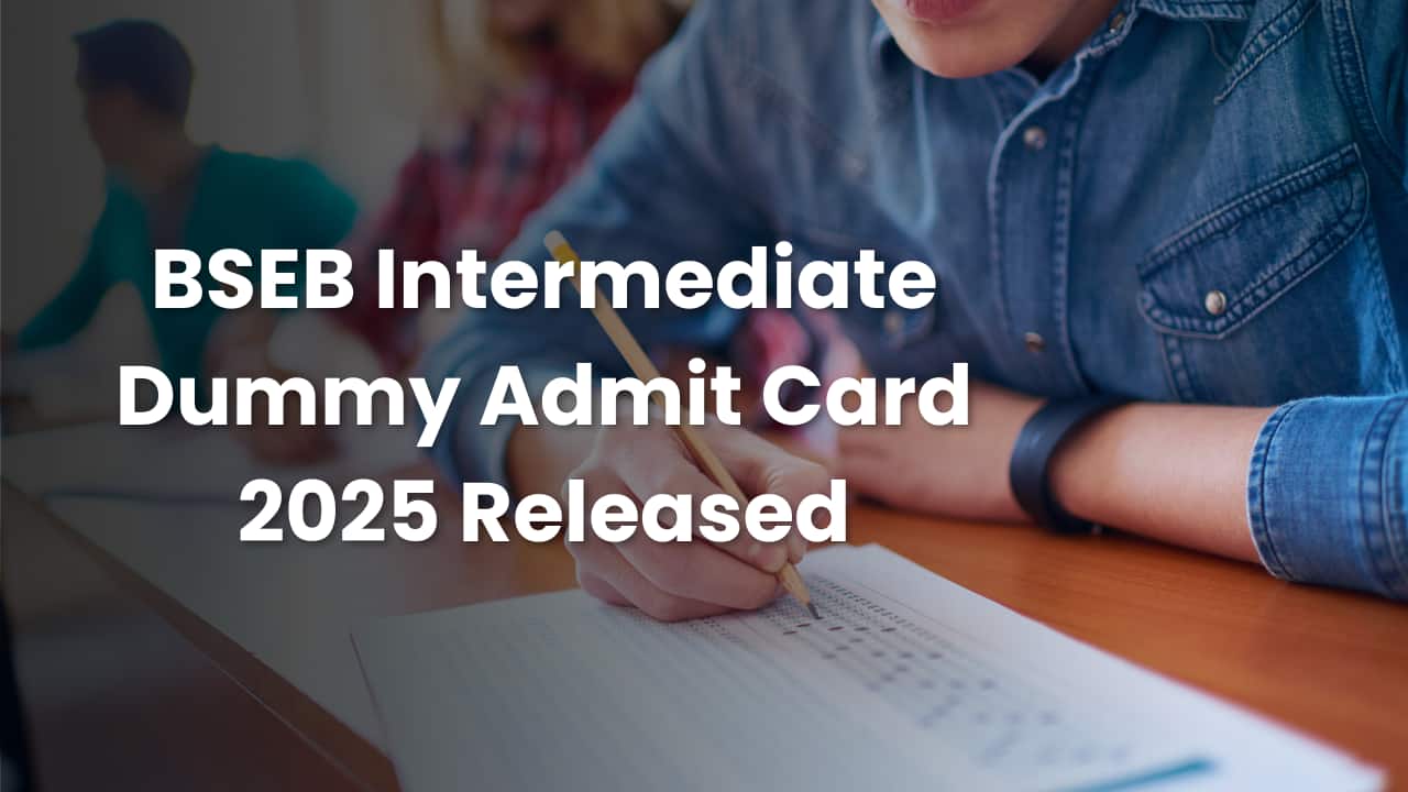 BSEB dummy admit card 2025 released: Bihar Board 12th intermediate dummy card correction deadline is December 5
