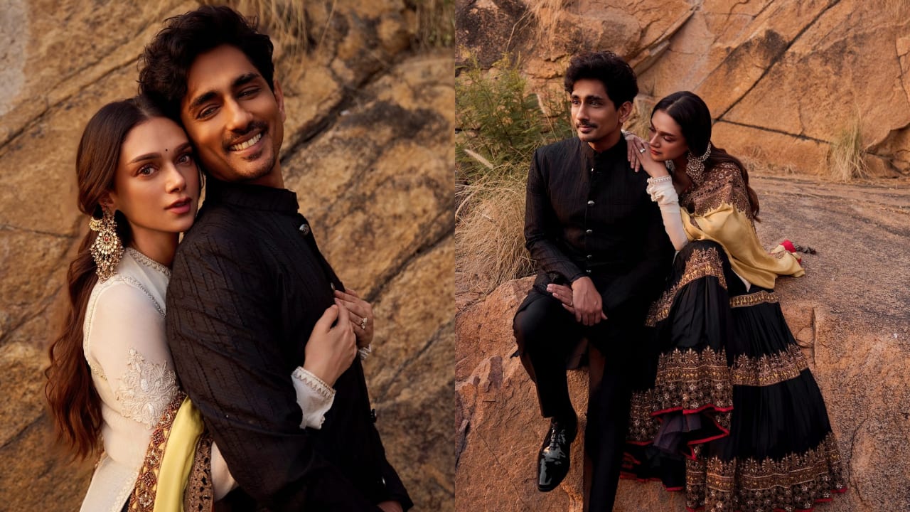 Aditi Rao Hydari and Siddharth share stunning pics from their Rajasthan wedding, couple shines in Sabyasachi outfits and jewellery