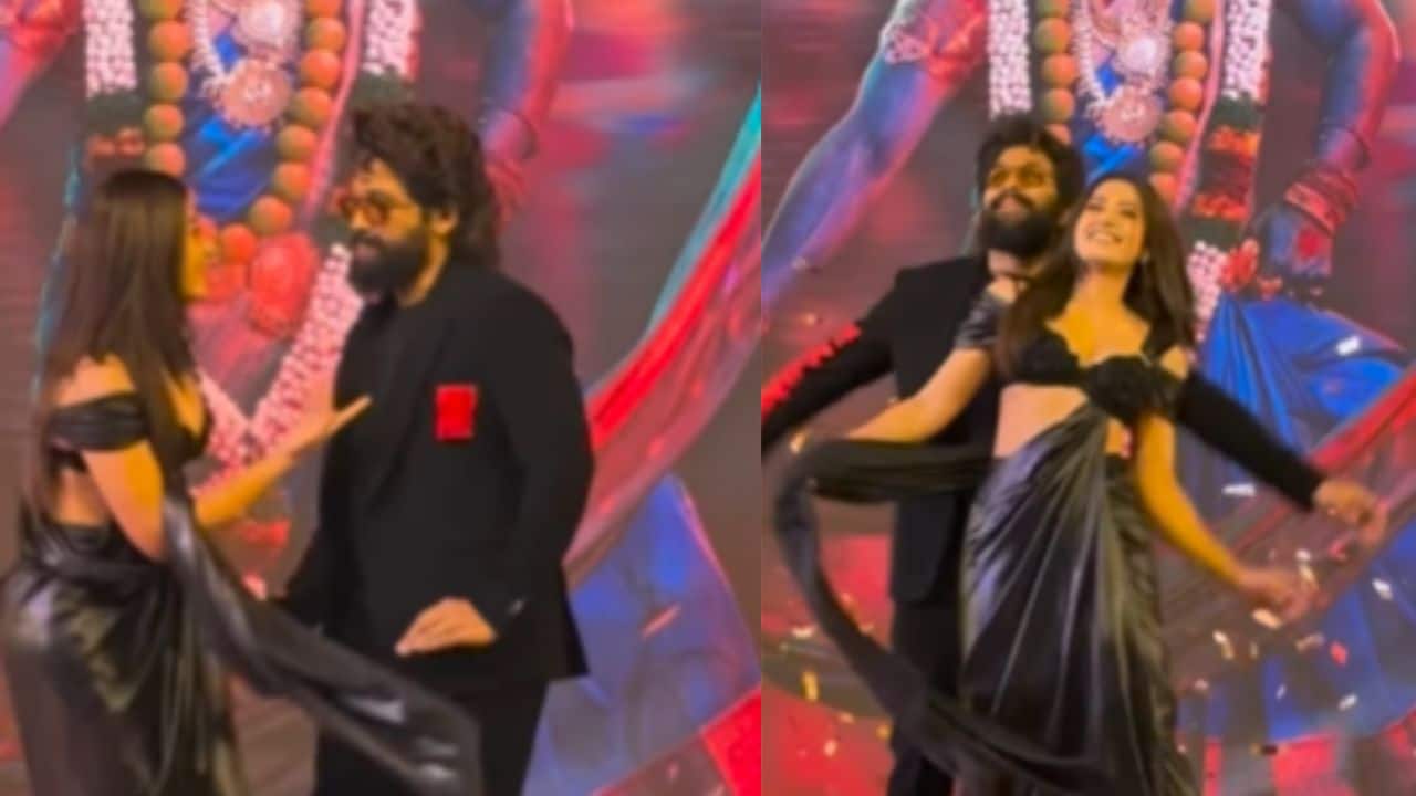 Allu Arjun and Rashmika Mandanna dance on the tunes of Angaro from Pushpa 2: The Rule, watch