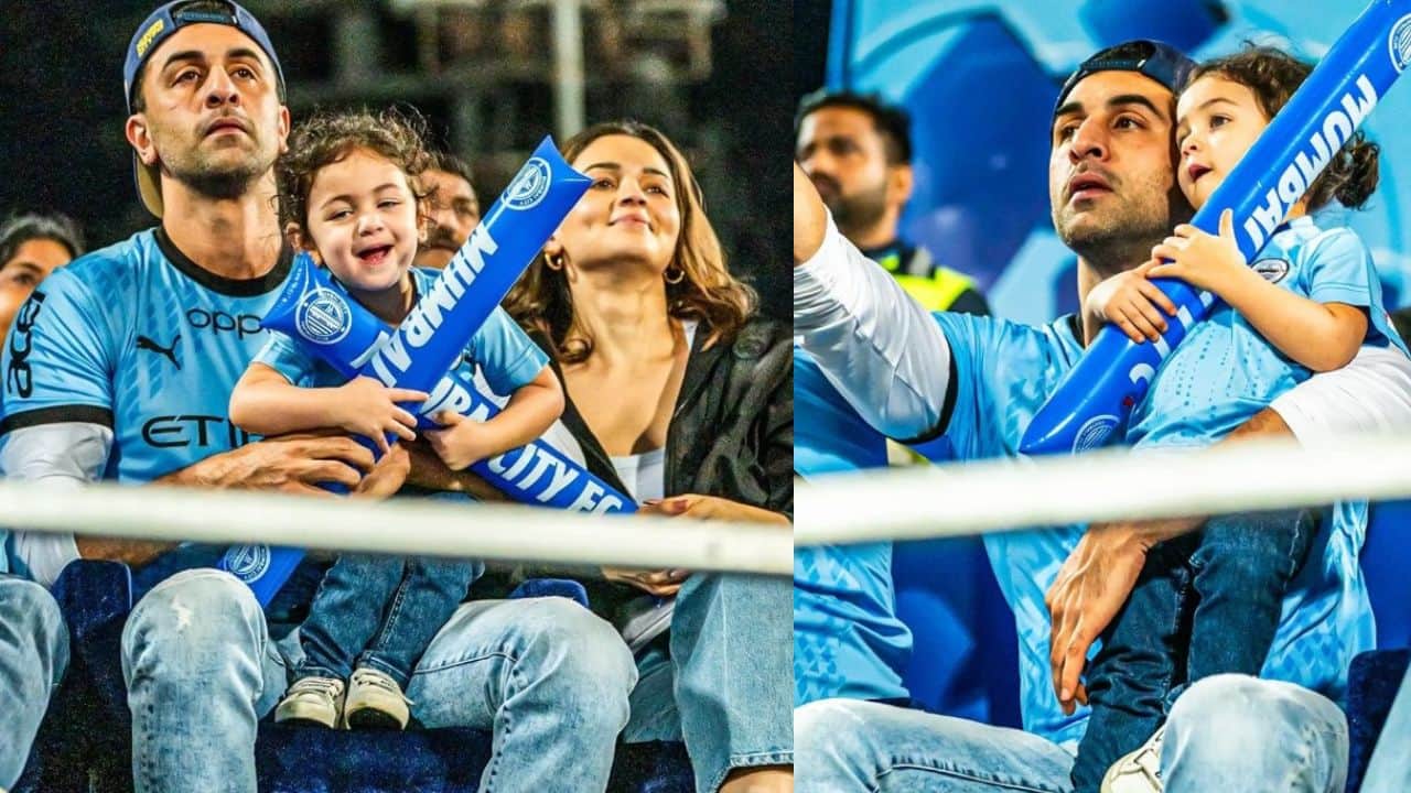 Ranbir Kapoor and Raha Kapoor’s adorable matching moment at Mumbai Football match with Alia Bhatt