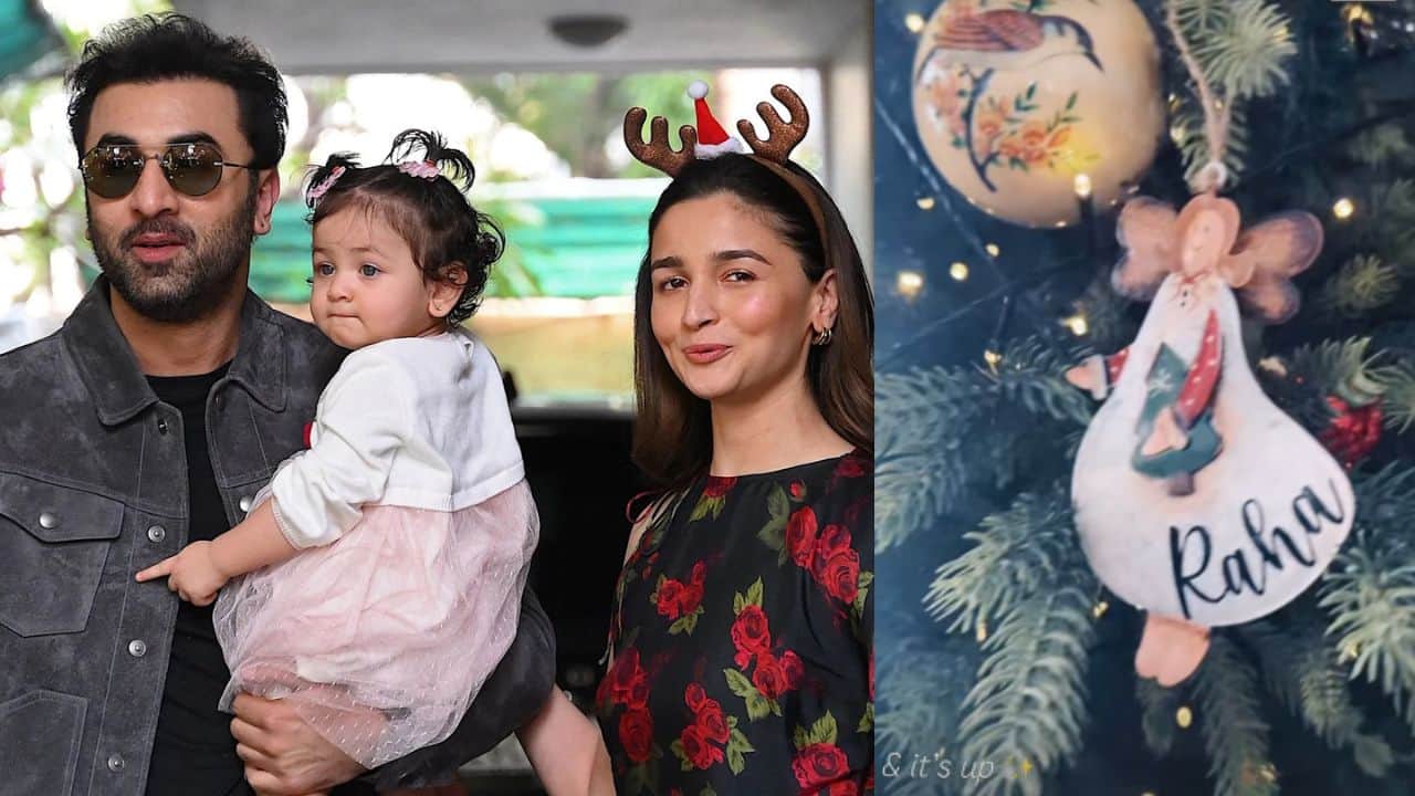 Alia Bhatt's Christmas Tree decor features name tags of Ranbir Kapoor and Raha Kapoor