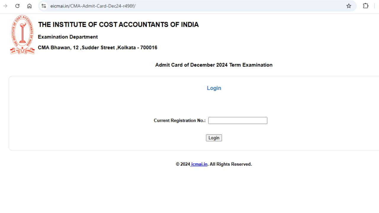 ICMAI CMA December 2024 admit card released @icmai.in, get direct link here
