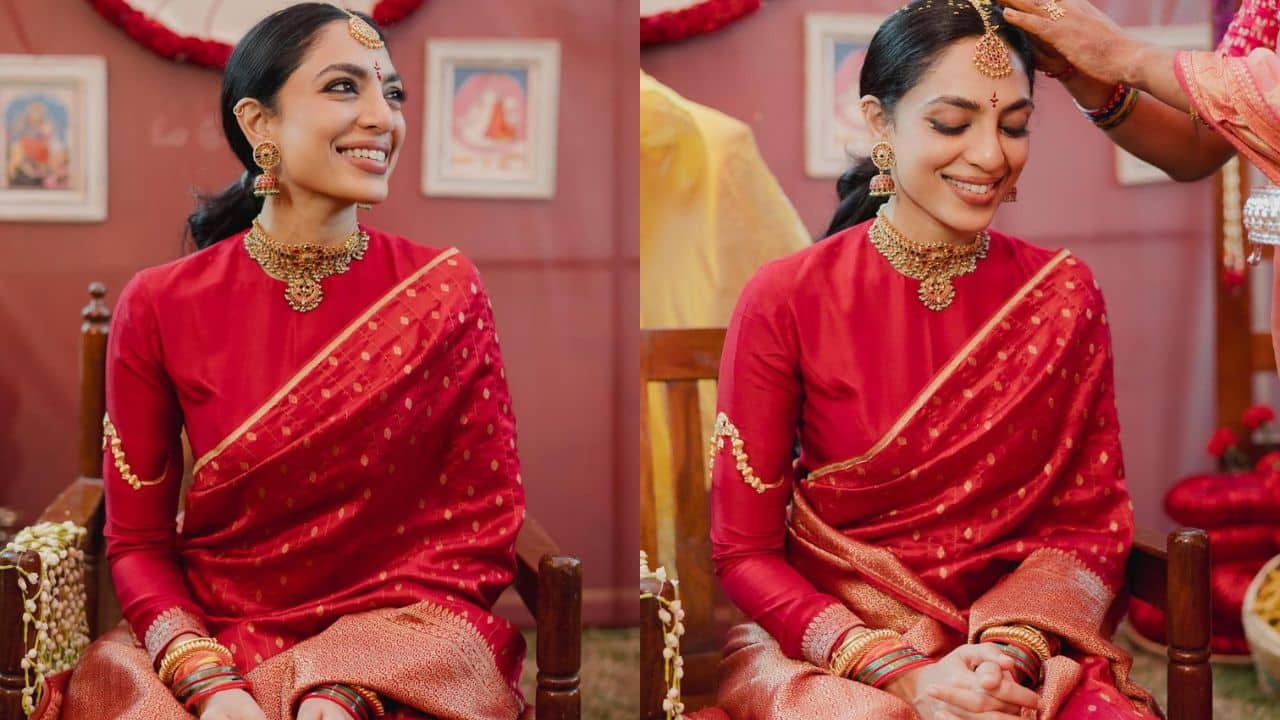 Sobhita Dhulipala keeps it traditional, sticks to her roots at pre wedding ceremony, read to know What is Pelli Kuthuru?