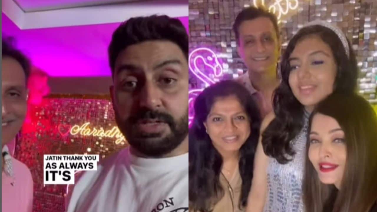 Abhishek Bachchan's video from daughter Aaradhya's birthday party goes viral amid divorce rumours with Aishwarya Rai, watch video