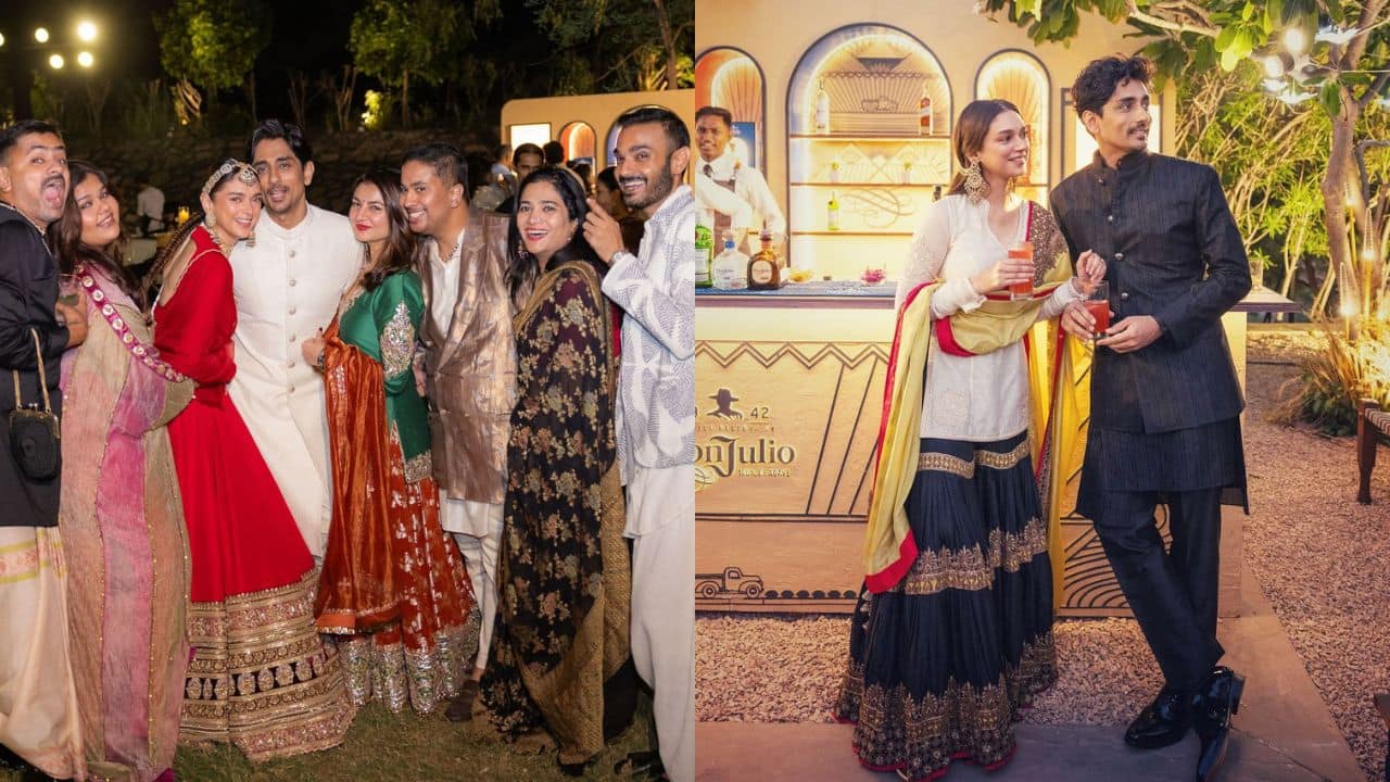 Aditi Rao Hydari and Siddharth share unseen moments from their wedding celebrations in Rajasthan, see pics