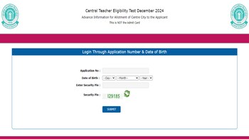 CTET 2024 Exam City Slip
