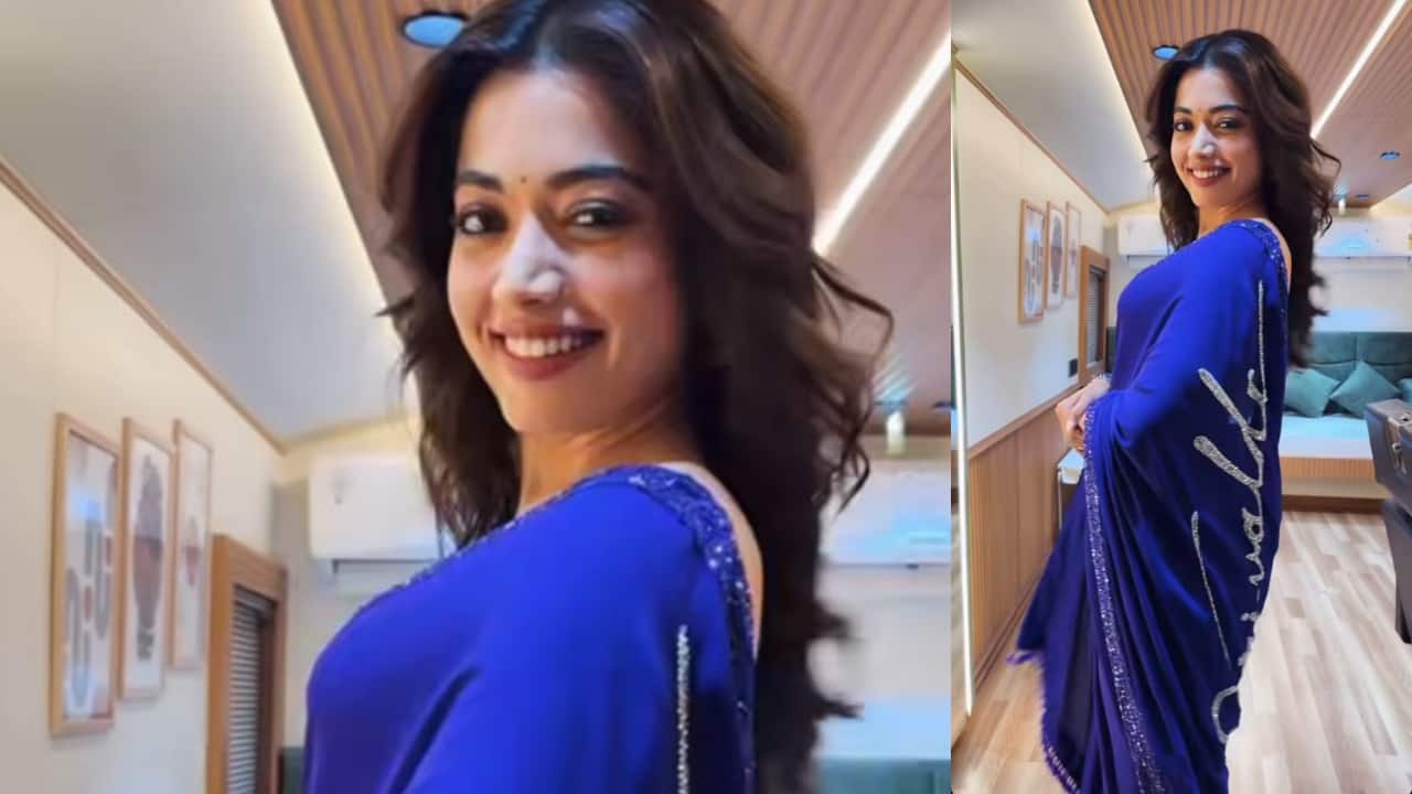 Rashmika Mandanna’s saree with Srivalli embroidery is too cute to miss