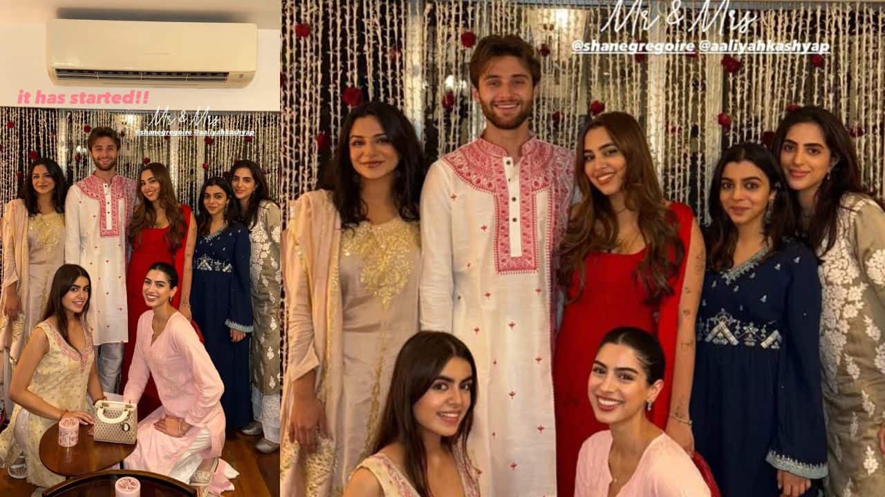 Khushi Kapoor gives a sneak peek into Anurag Kashyap's daughter Aaliyah Kashyap's pre-wedding celebrations