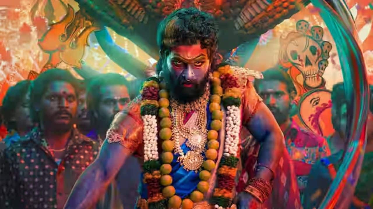 Pushpa 2's Jaatara scene: Allu Arjun's performance lauded.