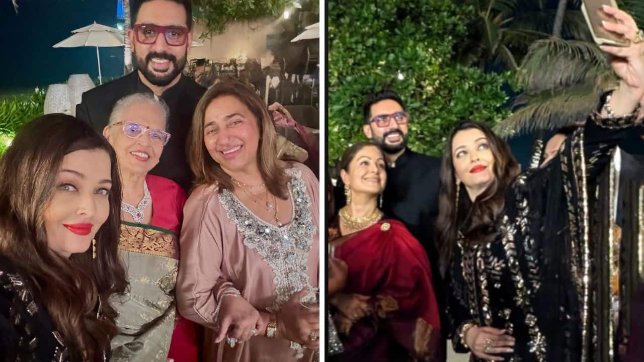 Aishwarya Rai Bachchan steps out with hubby Abhishek Bachchan for a wedding, putting end to divorce rumours