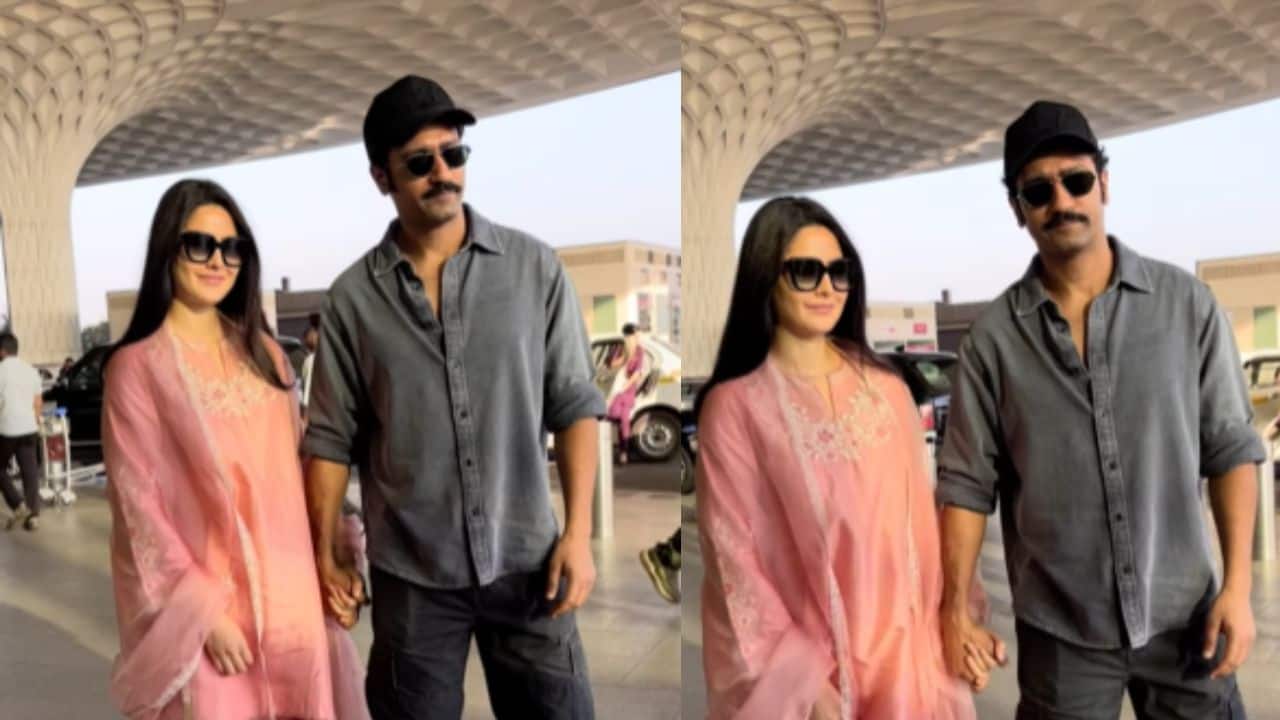 Katrina Kaif and Vicky Kaushal leave for a romantic holiday, hand in hand, watch here