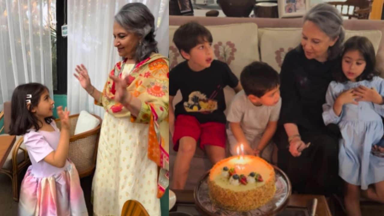 Sharmila Tagore's birthday video shows glimpses of Badi Amma with her grandkids Inaaya, Jeh and Taimur; watch