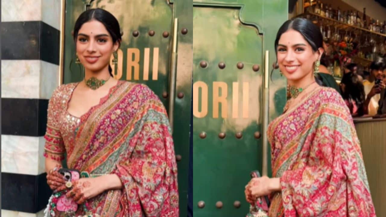 Khushi Kapoor stuns netizens in Pink Saree, reminiscent of her late mother Sridevi: Watch video