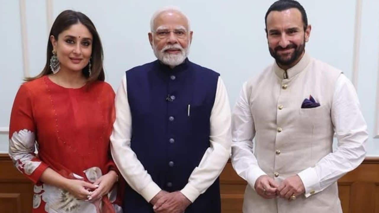 PM Modi playfully asks Saif Ali Khan and Kareena Kapoor about Taimur and Jeh, says, "Aap laaye nahi"