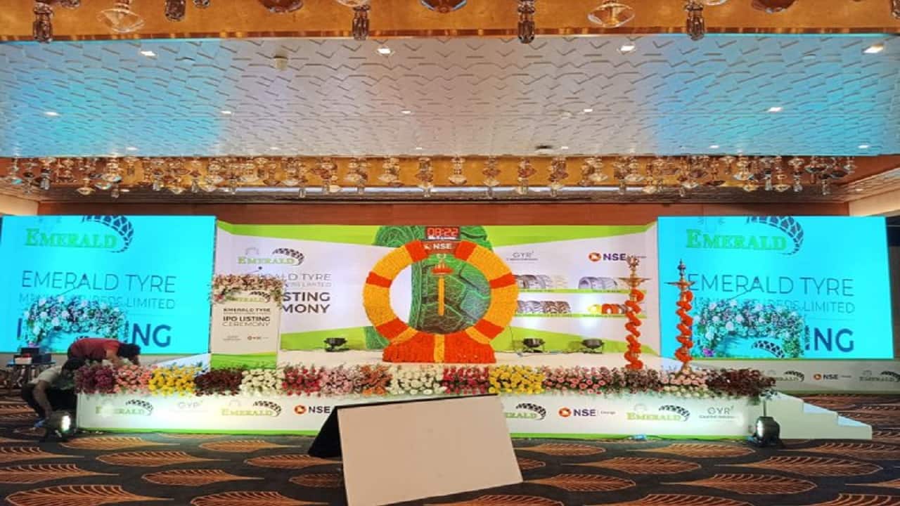 Emerald Tyre Manufacturers shares list at 90% premium over IPO price on NSE SME