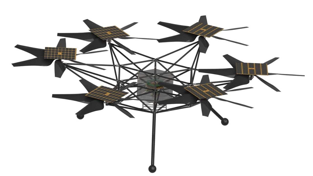 NASA's Mars Chopper concept, shown in a design software rendering, is a more capable proposed follow-on to the agency's Ingenuity Mars Helicopter (Image: NASA)