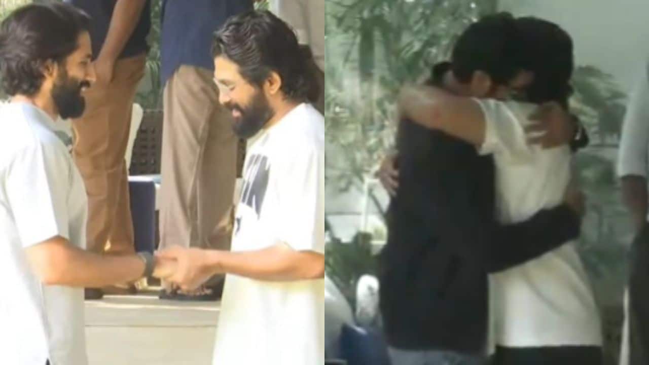 Naga Chaitanya, Rana Daggubati, Vijay Deverakonda and other celebs visit Allu Arjun at his residence after release from jail, watch video