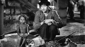 Raj Kapoor in 'Shree 420' (1955).