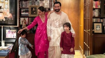 Saif and Kareena Kapoor Khan with their kids Taimur and Jeh