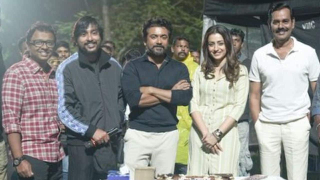 Trisha Krishnan celebrates 22 Years in film industry alongside actor Suriya and film Suriya 45's team