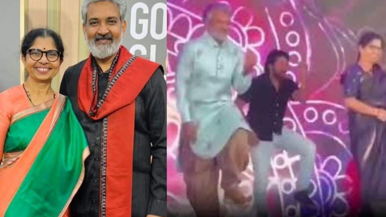 RRR director, SS Rajamouli showcases hidden dancing talent with wife at a wedding, watch here