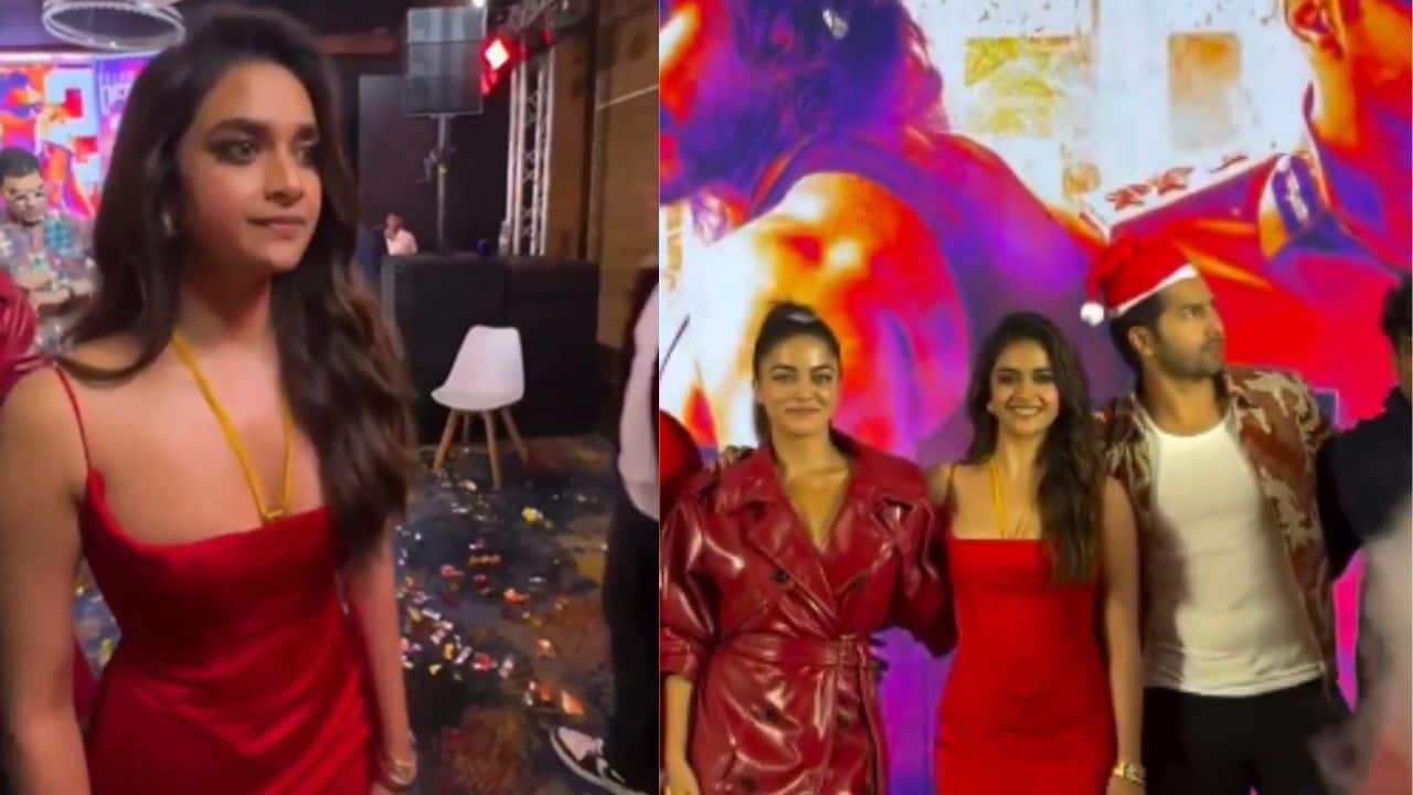 Keerthy Suresh flaunts mangalsutra and radiates wedding glow in first public appearance post-wedding, watch 