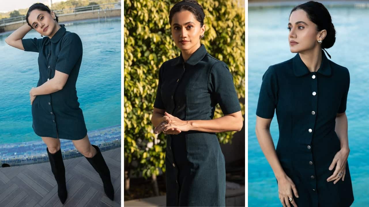 Taapsee Pannu shows how to create winter chic style in black and blue