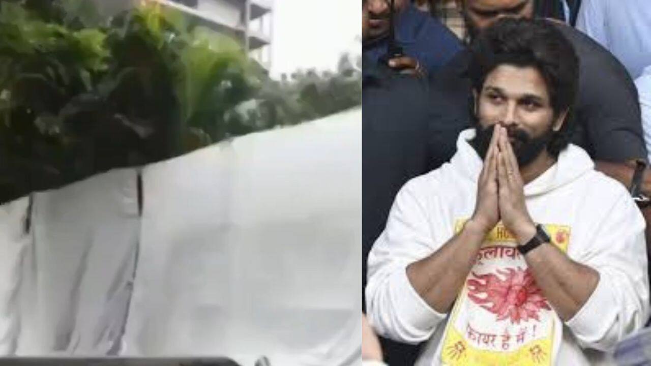 After stone pelting at Allu Arjun's residence, actor covers home with drapes, watch 