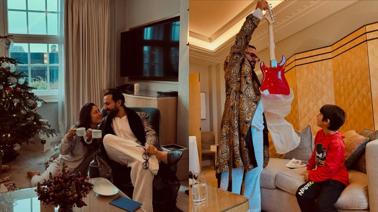 Kareena Kapoor Khan shares glimpses of her Christmas celebration, Taimur gets electric guitar from Abba Saif