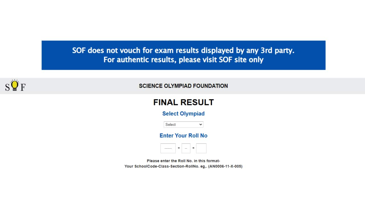 SOF IMO Result 2024 declared @results.sofworld.org: Direct link here