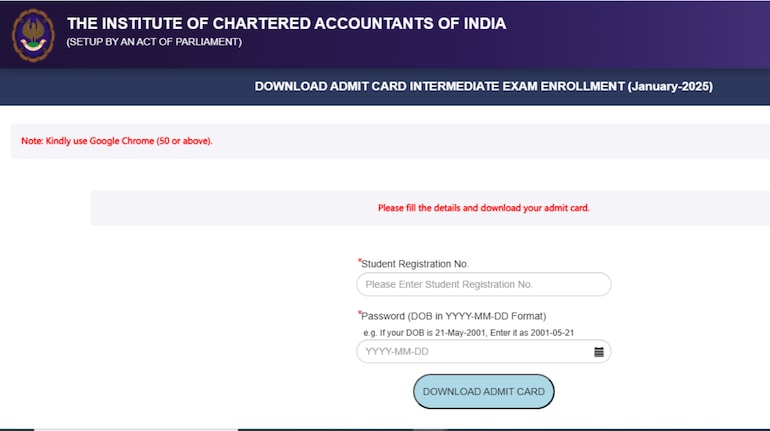 ICAI CA 2025 Admit Card released for Foundation, Intermediate Exams ...