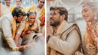 PV Sindhu and Venkata Datta Sai set couple goals in matching designer wear for their lavish wedding   