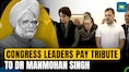 Congress leaders, including Kharge and Sonia Gandhi, pay tribute to former PM Manmohan Singh