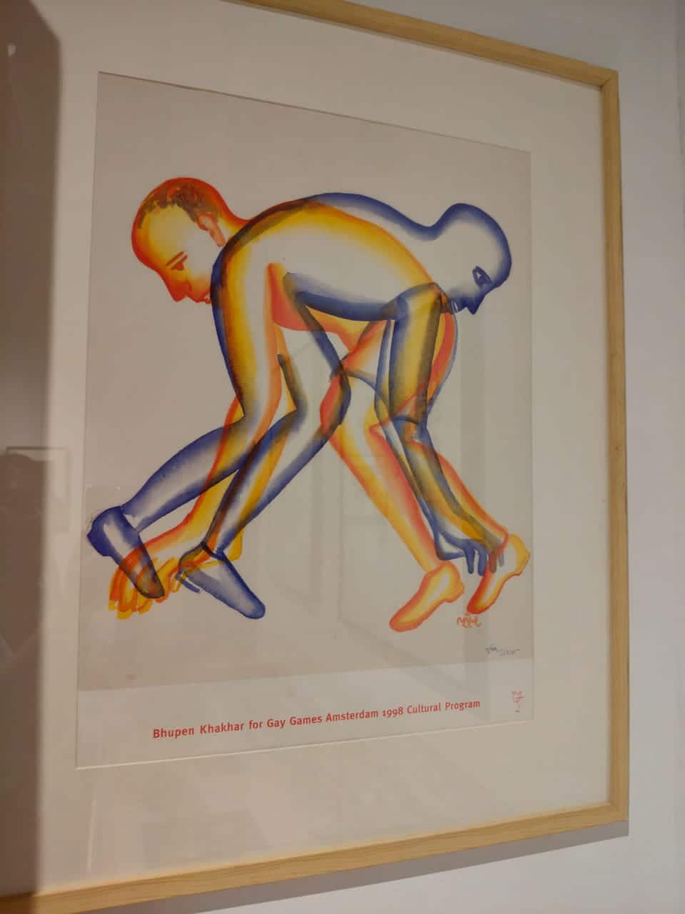 Bhupen Khakhar's painted poster for the Gay Games Amsterdam, 1998.