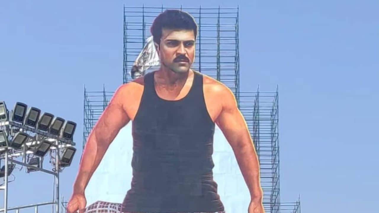Ram Charan's grand 256-Foot cutout unveiled ahead of Game Changer release in Andhra Pradesh, see here