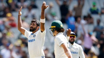 Jasprit Bumrah sends off Sam Konstas in similar fashion of the Aussie opener. (Photo: PTI)